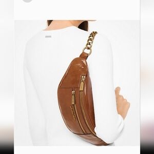 MICHAEL Michael Kors Medium Crinkled Calf Leather Belt Bag